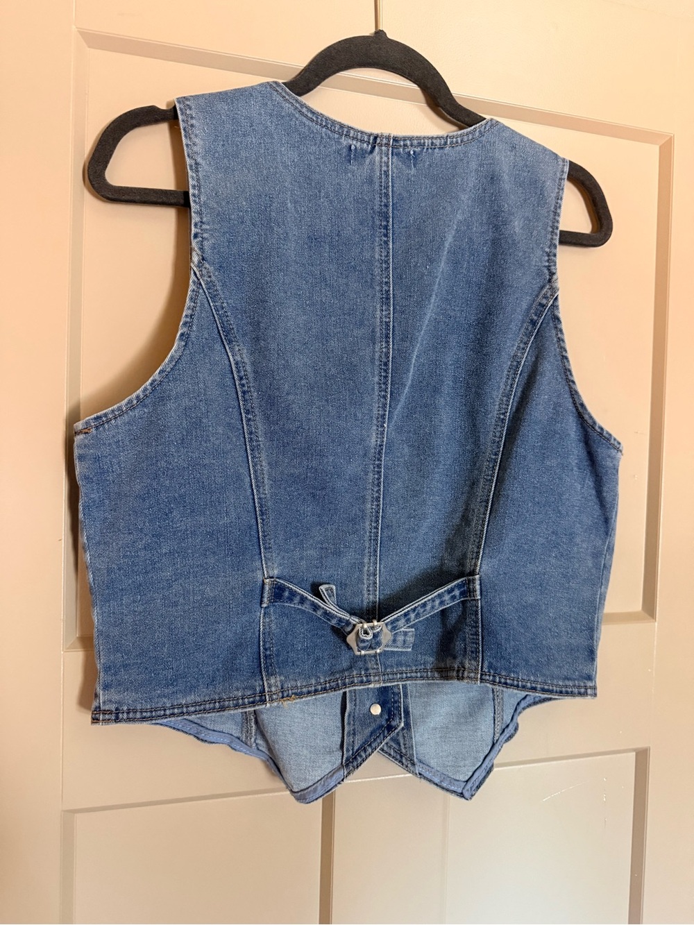 Rachel Zoe Blue Denim Vest with Button Front NWOT large - Picture 4 of 4